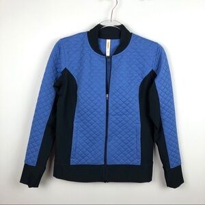 Lucy Sodalite Blue Heather Quilted Zip-Up Jacket